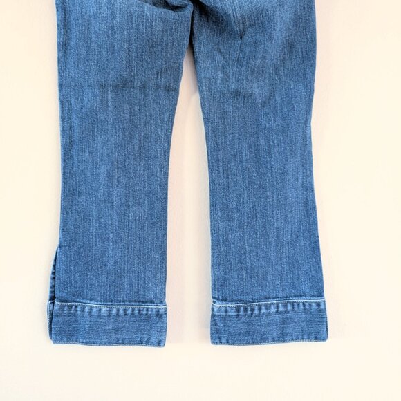 Vintage Gap Ultra Low-Rise Cropped Stretch 4R Denim Jean Cotton Button Capri - Picture 7 of 11